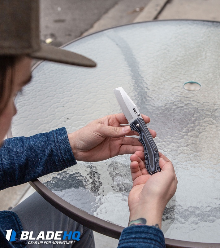 CRKT Razel Knife - Razor Blade Style | Micarta + Satin | Blade HQ