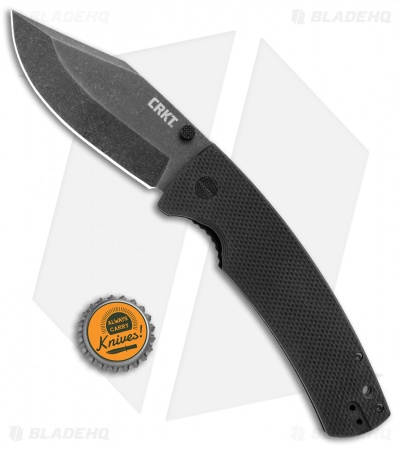 CRKT Ryan Johnson The Gulf Lock Knife Black G10 (4" Black Stonewash)