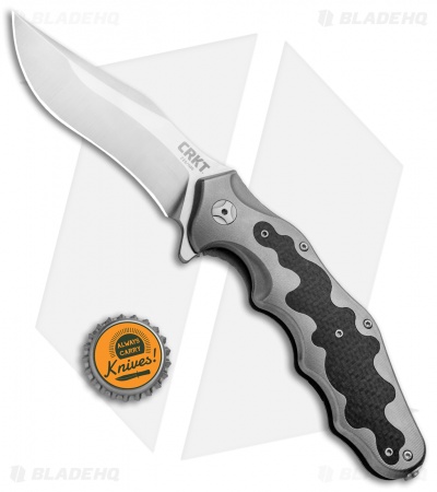 CRKT Ken Onion Motley Flipper Knife Carbon Fiber/Ti (Satin) K210CFXP