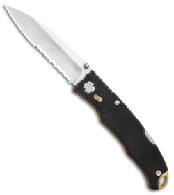 CRKT Lake Laredo Lockback Knife Black G-10 (3.25" Satin Serr) 7266