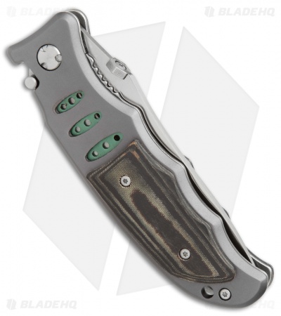 CRKT Lake Sentinel Liner Lock Folding Knife Micarta/Blue (3.3" Satin) 7122M