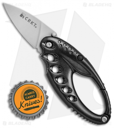 CRKT Lumabiner Liner Lock Knife w/ L.E.D Light (1.6" Bead Blast)