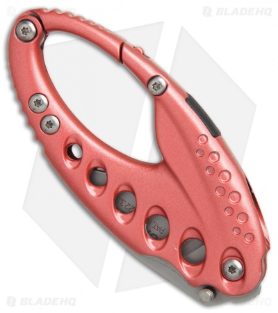 CRKT Lumabiner Pink Liner Lock Knife w/ L.E.D Light (1.6" Bead Blast)