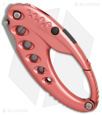 CRKT Lumabiner Pink Liner Lock Knife w/ L.E.D Light (1.6" Bead Blast)