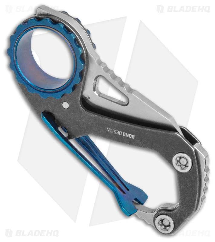 CRKT Mike Bond Compano Sheepsfoot Slip Joint Knife Carabiner (1.44" Satin) 