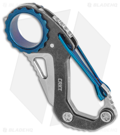 CRKT Mike Bond Compano Sheepsfoot Slip Joint Knife Carabiner (1.44" Satin) 