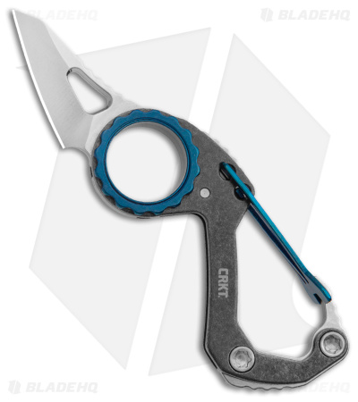 CRKT Mike Bond Compano Sheepsfoot Slip Joint Knife Carabiner (1.44" Satin) 