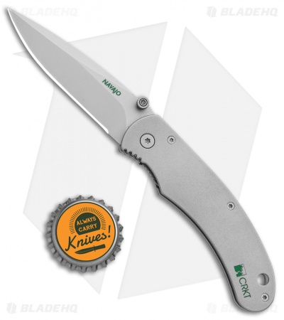 CRKT Navajo Liner Lock Knife Stainless Steel (3" Bead Blast) 6002