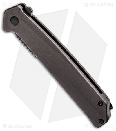 CRKT Onion Helical Liner Lock Knife Black Aluminum (3.52" Black D2) K500GKP