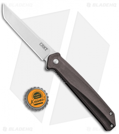 CRKT Onion Helical Liner Lock Tanto Knife Aluminum (3.52" Satin) K500GXP