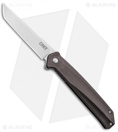 CRKT Onion Helical Liner Lock Tanto Knife Aluminum (3.52" Satin) K500GXP