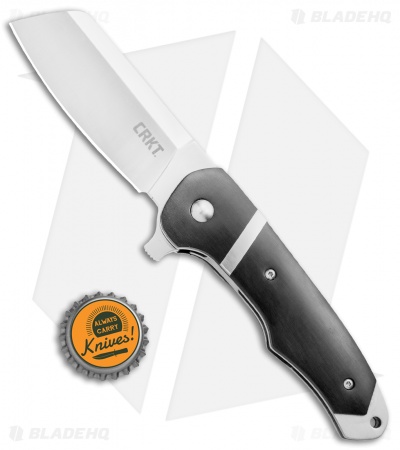 CRKT Philip Booth Ripsnort Liner Lock Flipper Knife Black (2.8" Satin) 7270