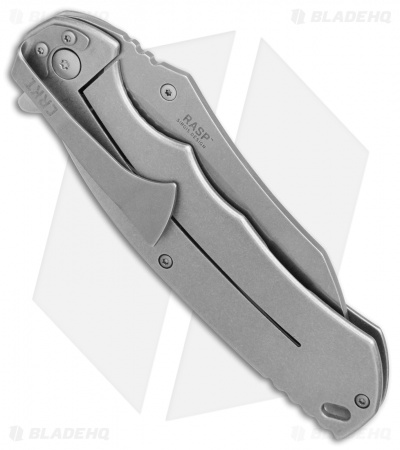 CRKT Rasp Frame Lock Flipper Knife Stainless Steel (3.67" Stonewash) 2081