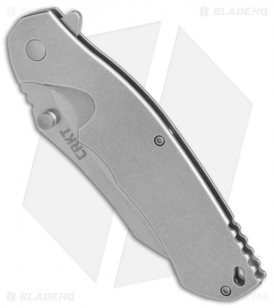 CRKT Rasp Frame Lock Flipper Knife Stainless Steel (3.67" Stonewash) 2081