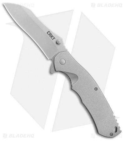 CRKT Rasp Frame Lock Flipper Knife Stainless Steel (3.67" Stonewash) 2081