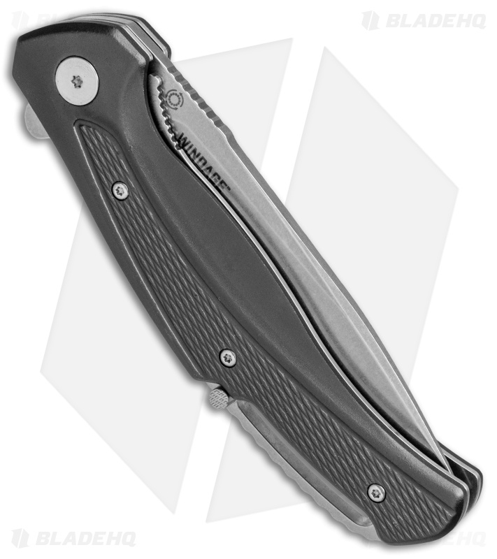 CRKT Ruger Knives Windage Liner Lock Knife Black Aluminum (3.78  