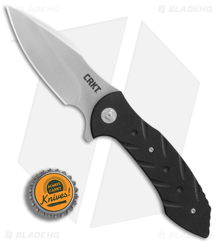 CRKT Ochs Terrestrial Liner Lock Knife Black G-10 (3.3" Satin) 5370
