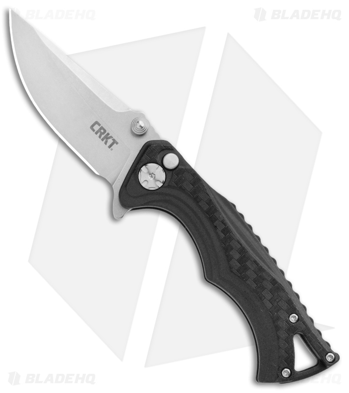CRKT Tighe BT Fighter Compact Plunge Lock Knife Black GRN (2.875" SW)