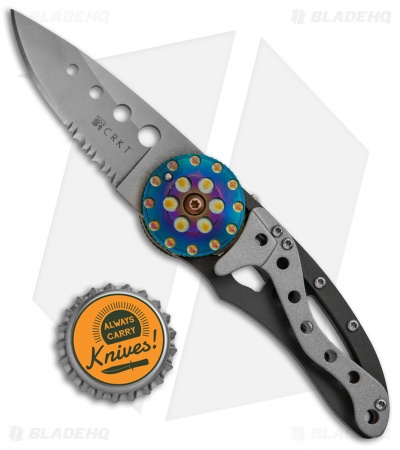 CRKT Van Hoy Snap Fire Folding Knife (2.3" Bead Blast Serr) 5011