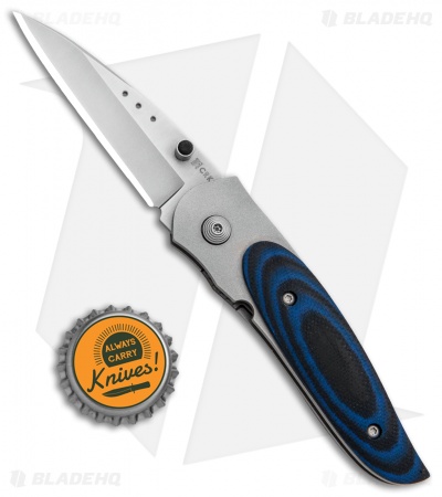 CRKT Viele Mini Wasp Liner Lock Knife Black/Blue G-10 (2.5" Bead Blast) 8001
