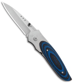 CRKT Viele Wasp Liner Lock Knife Black/Blue G-10 (2.8" Bead Blast) 8002