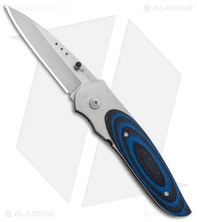 CRKT Viele Wasp Liner Lock Knife Black/Blue G-10 (2.8