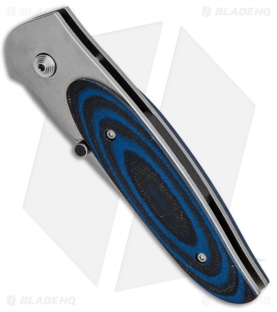 CRKT Viele Wasp Liner Lock Knife Black/Blue G-10 (2.8" Bead Blast Serr) 8012