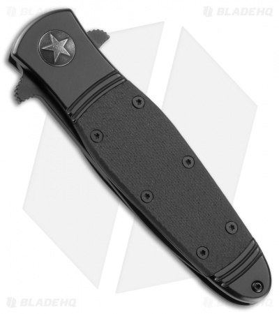 CRKT Bombastic Frame Lock Knife Black GFN (3.3" Black Serr) K345KKS