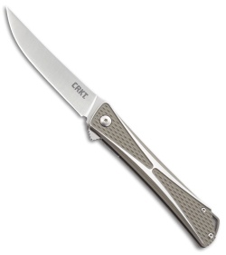 CRKT Crossbones Liner Lock Knife Aluminum (3.5" Satin) 7530