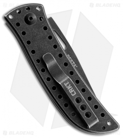 CRKT Desta Lock Back Folding Knife (2.50" Black Stonewash) 2784
