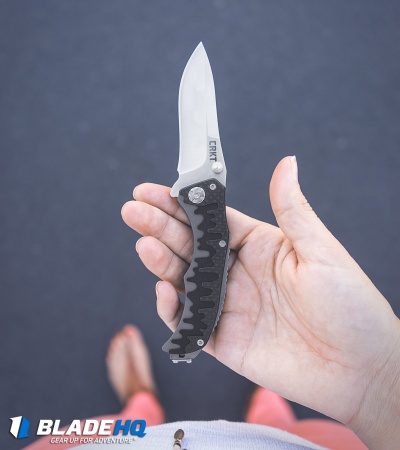 CRKT Drip Tighe Drop Point Outburst Assisted Opening Knife (3.1" Satin) 1190