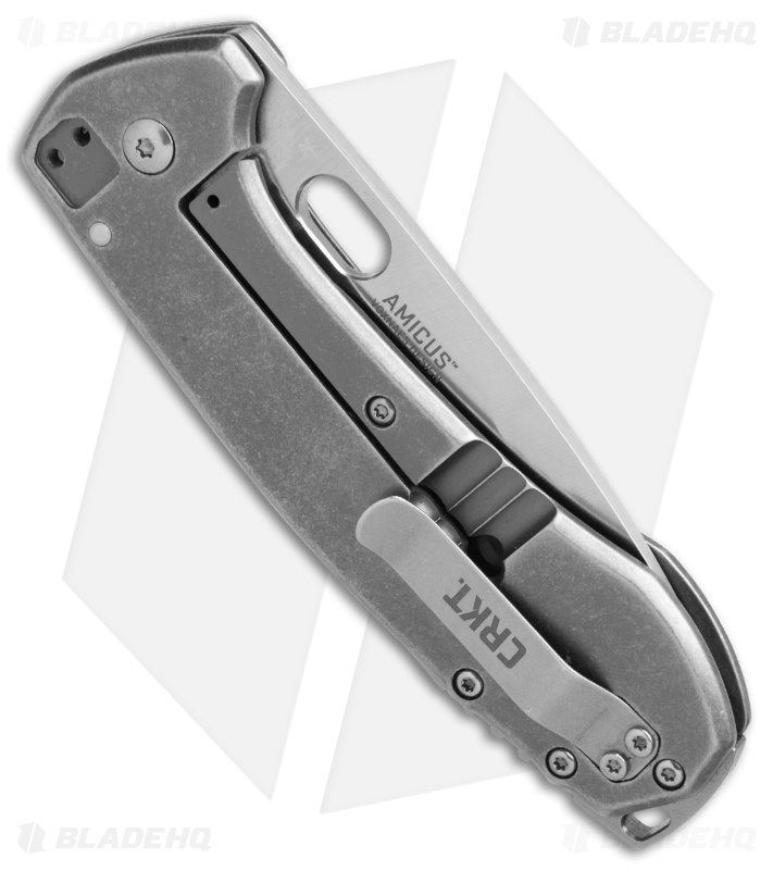 CRKT Vox Amicus Frame Lock Knife SS (3.375" Stonewash) 5445X *Factory Second
