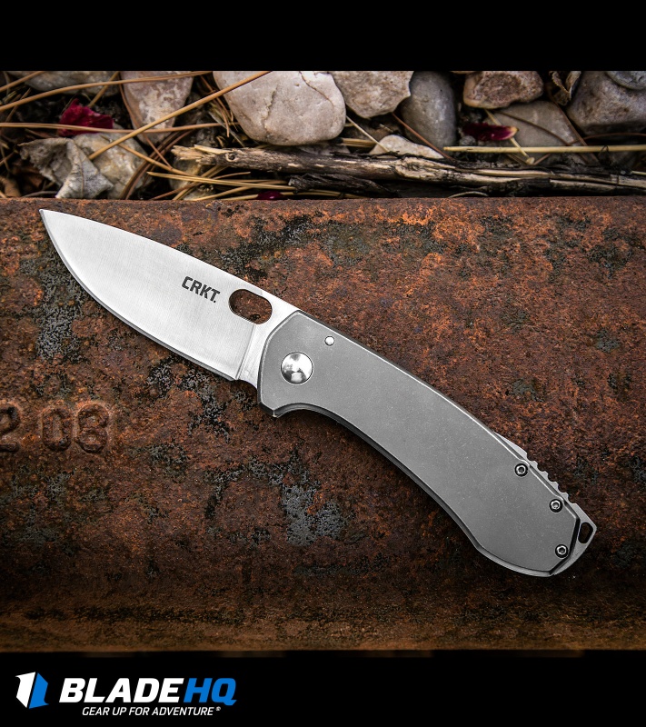 CRKT Vox Amicus Frame Lock Knife SS (3.375" Stonewash) 5445X *Factory Second