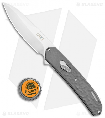 CRKT Onion Bona Fide Liner Lock Knife Gray Aluminum (3.5" Satin) K540GXP