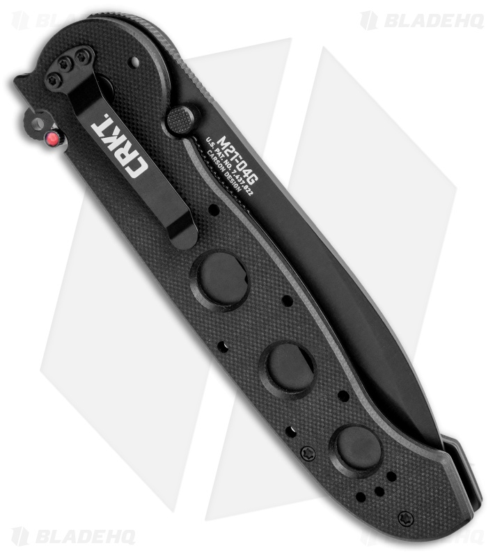 CRKT Carson M21-04G Big Dog Flipper Knife Black G-10 (3.875" Black)