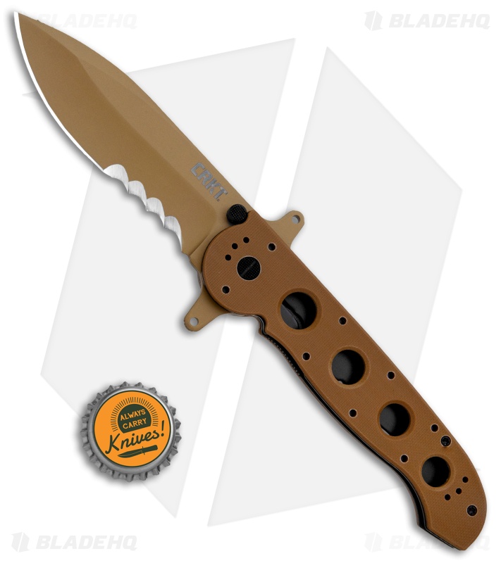 CRKT Carson M21-14DSFG Special Forces Flipper Knife Tan G-10
