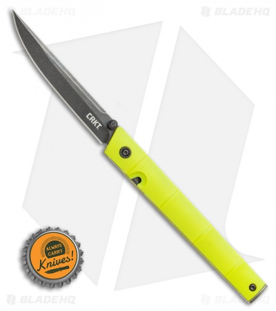 CRKT CEO Bamboo Liner Lock Knife GRN (3.1" Black Stonewash) 7096YGK