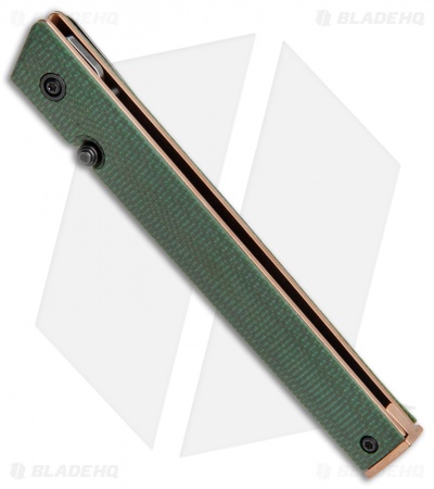 CRKT CEO Liner Lock Knife Green Micarta (3.1" Smokewash D2) BHQ Exclusive