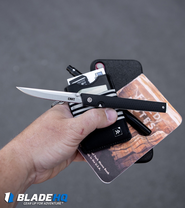 CRKT CEO Liner Lock Knife Black GRN (3.1" Satin) 7096V