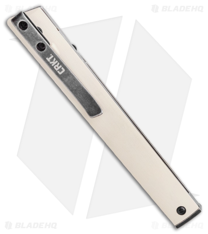 CRKT CEO Liner Lock Knife White Micarta (3.1" Smokewash D2) BHQ Exclusive