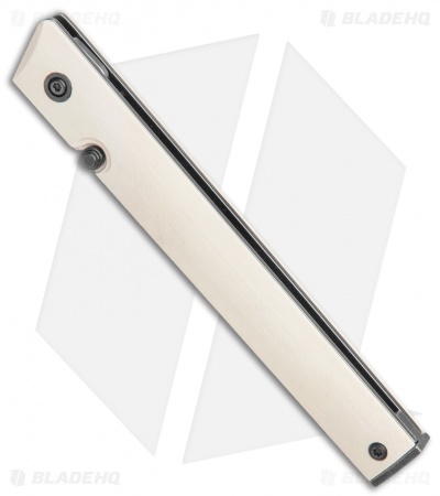 CRKT CEO Liner Lock Knife White Micarta (3.1" Smokewash D2) BHQ Exclusive