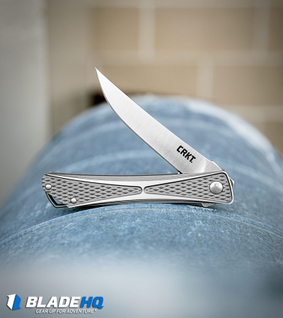 CRKT Crossbones Liner Lock Knife Aluminum (3.5" Satin) 7530