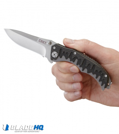 CRKT Drip Tighe Drop Point Outburst Assisted Opening Knife (3.1" Satin) 1190