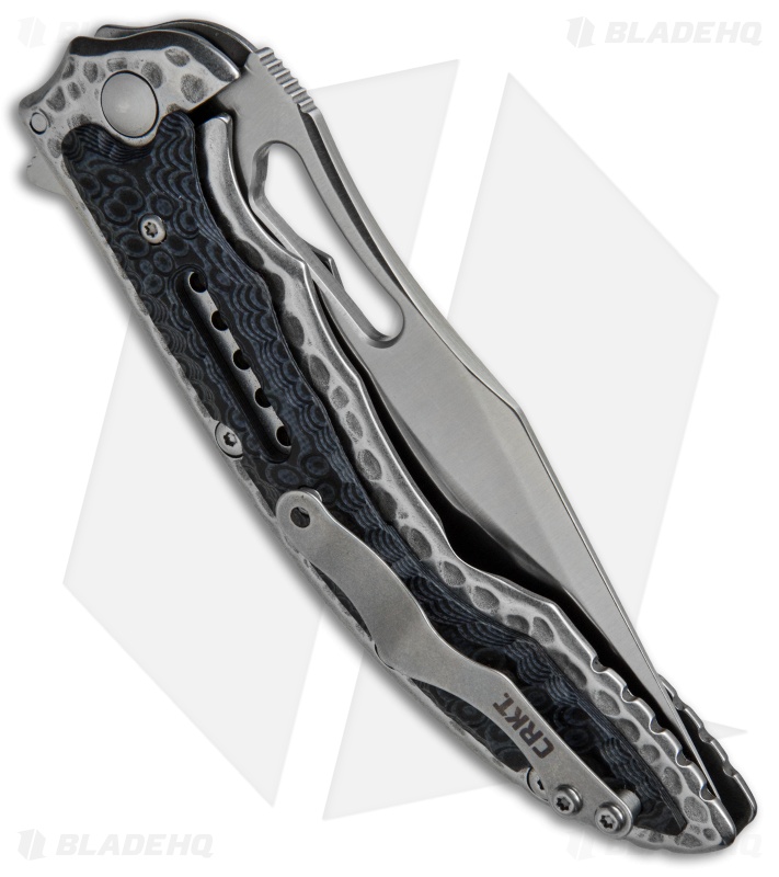 CRKT Ikoma Fossil Frame Lock Knife Black G-10 (3.96
