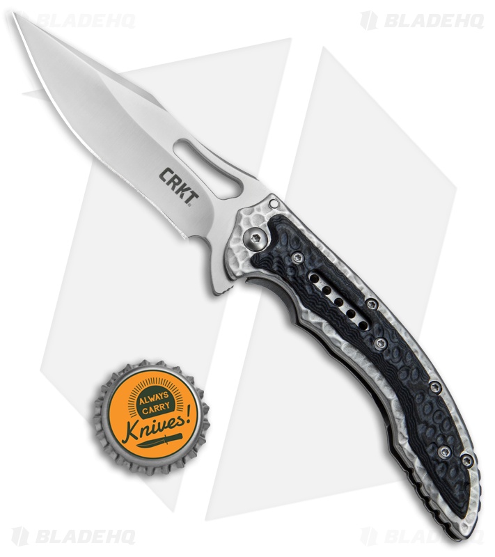 CRKT Ikoma Fossil Small Frame Lock Knife Black G 10 3 41 Satin 5462 