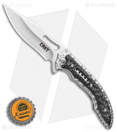 CRKT Ikoma Fossil Small Frame Lock Knife Black G-10 (3.41