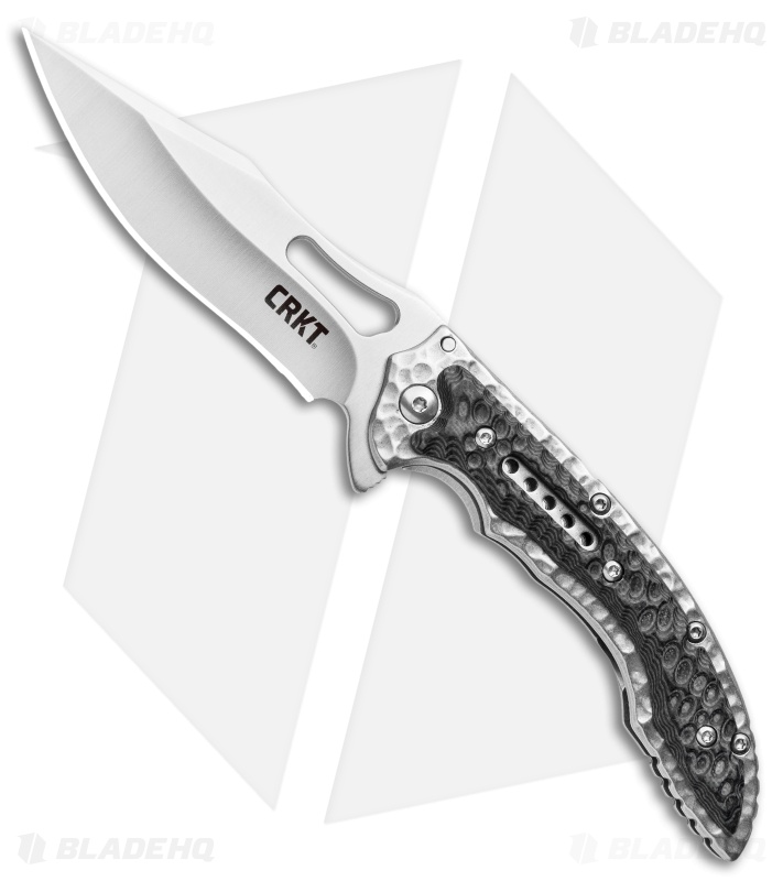 CRKT Ikoma Fossil Small Frame Lock Knife Black G-10 (3.41