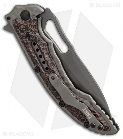CRKT Ikoma Fossil Frame Lock Knife (3.96" Gray Serr) 5471K