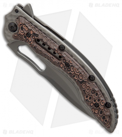 CRKT Ikoma Fossil Frame Lock Knife (3.96" Gray Serr) 5471K