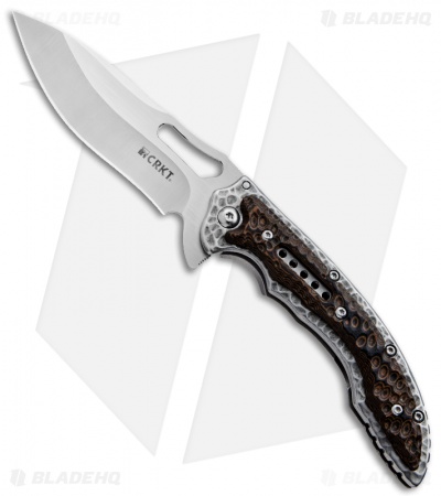 CRKT Ikoma Fossil Small Frame Lock Knife (3.41" Satin) 5460